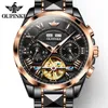 2024 Neue europäische Produktwache Spring Trendy Multi funktionaler mechanischer Uhr hohl wasserdichte Herren Watch Mens Watch