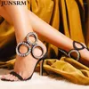 Sandales Luxury Crystal Round Shape High Heels 2024 Femmes Sexy Robe Chaussures de mariage Silk Silk orteil Open Toe Stiletto Roman