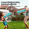 Gun Toys New Electric Water Gun Helt automatisk med kontinuerlig belysning Hög kapacitet Toy Gun Summer Pool Outdoor Toor för barn Vuxna 240408