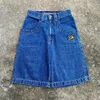 JNCO Shorts Y2K Hip Hop Pocket Baggy Denim Gym Men Women 2023 Summer Harajuku Gothic Basketball Streetwear 240323 240416