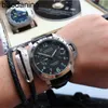 럭셔리 패널러스 디자이너 시계 남성 자동 기계 디자이너 미러 이동 크기 44mm cowhide 스트랩 스포츠 손목 시계