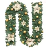 Fiori decorativi con luci simulazione di crittografia Simulazione di Natale set rattan set decorazioni per finestre con pacchetto ghirlanda rossa dorata