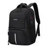 Backpack Men ordinateur portable 15,6 pouces Oxford Black USB Charges occasionnelle Student Back Pack