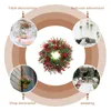 Dekorativa blommor Artificial Garland Classic Xmas Wreath Delicate Door Berry Pendant Plastic Rattan Decor