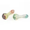 4.2 Inch Bong Handheld Mini Glass Bong Heat Resistant Glass Spoon Bong Oil Burner Smoking Accessories Beautiful Colorful 3D Glass Spoon Handle