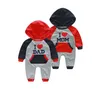 Toddler Infant Baby Boys Girls Embroidery Letter Print Hooded Romper Jumpsuit Outfits Twins Baby Romper Autumn Clothes HOOLER 20102035016