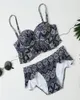 Longline Ruffle Bikini Set 2021 Biquini Bathers Women Women Print Swimsuit ضمادة الاستحمام بدلة السباحة بيكينيس B8504755