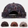 Beralar Vintage Paisley Dome Şapka Erkekler İçin Düz Renk Böleyi Erkekler Docker Sailor Cilesping Simless Kafatası Kapakları Sıradan Portatif Hip Hop Kapağı