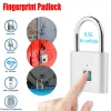 Låsvattentät smart Biometrisk fingeravtryck Keyfritt dörrlås 0,5 seklåsa Portable Antitheft USB -uppladdningsbar säkerhetsskydd