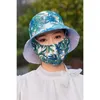 Cappelli larghi pianta stampato di cappello agricola Anti-UV con lettere di secchio maschera unisex Sunprotection