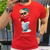 Men's T-Shirts Funny Skateboard Bear T Shirts Harajuku Strtwear T Cotton Tshirts Fashion Short Slve Believe RICH BOY T-shirts Clothing T240408