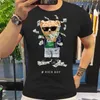 Men's T-Shirts Funny Skateboard Bear T Shirts Harajuku Strtwear T Cotton Tshirts Fashion Short Slve Believe RICH BOY T-shirts Clothing T240408