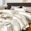 Bedding Sets White Gold Gold Silverjacquard King Size Conjunto Egyptia Cotton Toupet Capa Fronhas de lençóis da cama