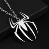 Pendant Necklaces Spider Punk Pendant Necklace Mens Necklace Silver Necklace Gothic Couple Street Clothing Gift240408