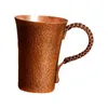 Tasses en cuivre Masse 300 ml avec poignée Moscou Mules Cup Tawered Coffee Tra traditionnel pour la cuisine Home Shop Enware Bar