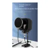 Mikrofoner 1 PCS Professionell Microphone Isolation Shield MIC Windcreen Foam Filter för inspelning, sång, podcast, live stream