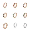 Designer Ring Diamond Par Wed Ring Female Fritillaria Plated 18K Rose Gold Full Diamond Pair Ring som en gåva för flickvän Rings för kvinnor Högkvalitet