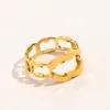 Кольцо с 20Style для женщины роскошное дизайнер кольцо с двойными буквами кольца 18 тыс. Золото.