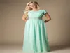 Mint Beaded Chiffon Modest Bridesmaid Dresses With Cap Sleeves Long Aline Wedding Guests Dresses Formal Evening Maids of Honor Dr3097846