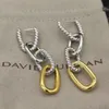 Designer Dy Luxury Top Quality Designer Retro David Yurma Earrinng Luxury Oreilles Sterling Silver Earring Dy Câble Loop pour femmes Girl Girl Fashion Style Birthday