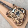 Custom Shop Satin Brown Electric Guitar Ash Wood Body Rosewood Neck Fingerboard Humbucker Neck Pickup Chrome Hardware3487434