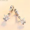 Charm 925 Sterling Silber Crystal Star Charme Hengst Ohrringe für Frauen 2020 Grils Kinderhochzeitsgeschenk Frauen Anhänger Mujer Moda240408