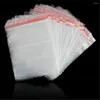 Sacs de rangement Wittus Mini Print 100pcs Sac à tyrolienne transparent 4,7 "x 7,1" Verrouillage en plastique de voyage