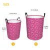 Laundry Bags Pink Donut Hamper Large Clothes Storage Basket Food Doughnut Toy Bin Organizer For Boy Girl