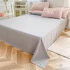 Set di biancheria da letto 150/180/200 cm rosa grigio semplice a strisce spazzolato foglio di copertura del piumone cuscino a quattro pezzi set autunno a quattro pezzi M046-5