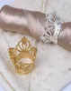 50 PCS Crown Napkin Anneau avec diamant Exquis Napkins Holder Servette Boucle pour El Wedding Party Table Decoration Daj1063288052