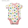 Rompers 3PCS/LOT Soft Cotton Baby Bodysuit Fashion Baby Boys Girls Clothes Infant Jumpsuit Overalls Short Sleeve Newborn Baby Clothing L47