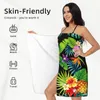 Towel Microfiber Tropical Pineapple Palm Leaves And Flowers Beach Sandproof Bath Absorbent Quick Dry Camping Pool Towels
