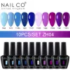 Gel Nailco 15ml 10pcs/Set UV Color Gel Gel Gel Vernica vernice Gelpolishes Vernis Semi permanente Extension Nail Art Aumenta