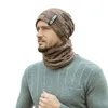 Berretti di avvolgimento del collo elastico set di peluche con cappello invernale con protezione antivento per uomini Ideal Skiing Cycling da esterno