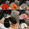 New Style Paris Designer Men's and Women's Wool Slippers Winter fur Furry Alphabet Sandals Comfortable Fluffy Girls Flip-Flops