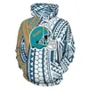1MOQ DROP WYSYŁA POLYNESIAN PLIBYAL PROJEKTALNY PROJEKT Custom Retro Style duży rozmiar Miami Men Bluza Bluza Unisex Sports Hoodie