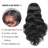 Body Wave Human Hairs glühloses menschliches Haar Bereit zum Tragen 4x4 HD Spitzenverschluss Frontal S für Frauen Brasilianer zum Verkauf 240408