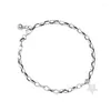 Bangle 2024 Summer S925 Sterling Silver Star Pendant Bracelet Anklet Adjustable Personalized Creative Design Women's