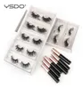 Hela magnetiska ögonfransar 3D 32050100 PCS Natural Volume Mink Lashes Waterproof Liquid Eyeliner In Bulk Makeup Tools False4479042