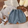 Trousers Children Clothing Korean Style Of Boy Elastic Waist Denim Shorts 2024 Summer Fashion Casual Soft And Comfortable