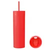 Bouteilles d'eau tasse de paille anti-dropping conception de paille de grande capacité en verre forsted bouteille directe pour la maison