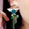 Brincos do garanhão Barbatos Woman Brincho Venti For Women Green Jewelry Party Gift Fashion Trend Metal Anime Accesorios Girl Gifts