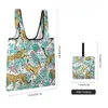 Einkaufstaschen Animal Printed Fashion Totebag tragbare Käufer Tasche wiederverwendbares Reisen mit hoher Kapazität Alle Druckdiy -Design