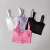 2024 Lu Yoga Lu Bra Women Sports Fixed Pad Anti-sweat Fiess Crop Brassiere Push Up Sport Bra Gym Workout Top Lemon Vest Summer Tops Woman ssiere s