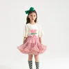 Christmas Kids Girl Skirt Short Soft Yarn Breathable Tutu Princess Skirt Childrens Mesh Solid Color Puffy Pleated Clothes H0001 240325