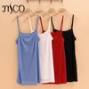 Casual klänningar Kvinnor foder Camisole Solid ärmlös Summer Tank Top Vest Spaghetti Strap Basic Under Slip Tee Shirt Mini Dress Size