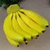 Decorazione per feste Banana artificiale mazzo di cluster gialli decorazioni simulazione oggetti di frutta