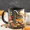 3D Magic Mushrooms Mug Funny Ceramic Coffee Cups Black Office Mugs Friends Birthday Present LT900