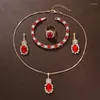 Relógios de luxo Women Women Colar Brinco de Relino Stromestone Fashion Watchwatch Casual Ladies Bracelet Watches Jewelry Set