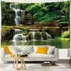 Tapestries Landschap Natuurlijk bos Gedrukte grote muur Tapijt Hippie Hangende bomen Landschap Mandala Art Decor